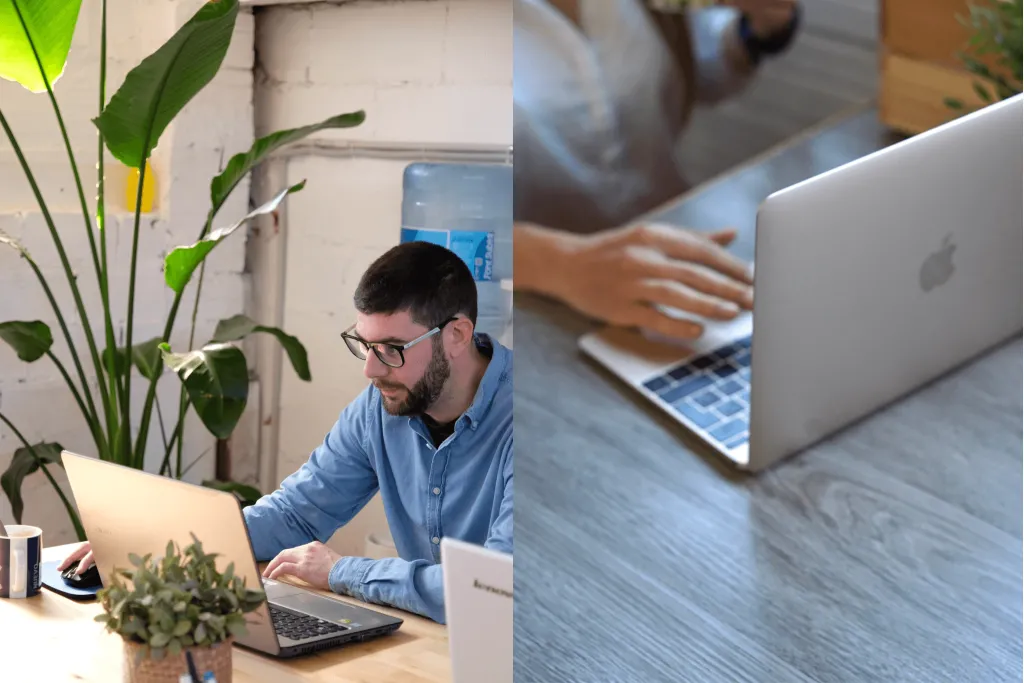 Equipo colaborando eficientemente en la oficina usando un sistema ERP para gestionar procesos empresariales complejos
