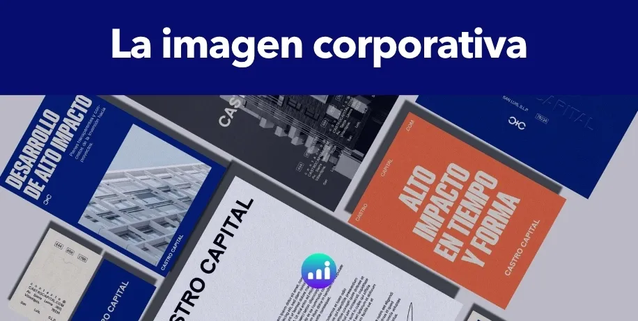Ilustración abstracta de un cerebro humano conectado a íconos que representan una identidad de marca coherente, simbolizando el impacto de la imagen corporativa en la mente del consumidor.