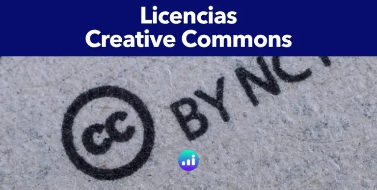 Ilustración de las licencias Creative Commons representando iconos de derechos de autor y elementos digitales, ideal para entender su uso legal en marketing.