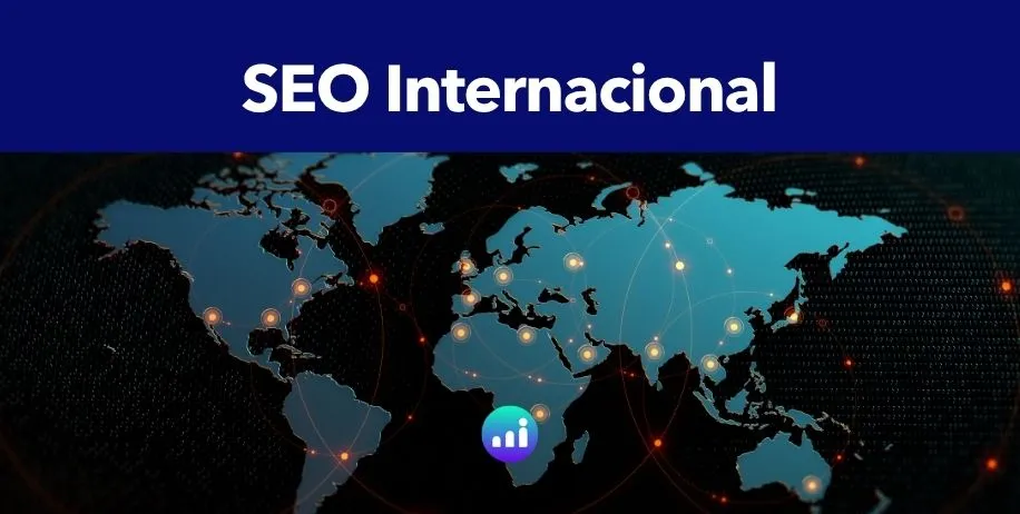 Ilustración de 6 pilares de SEO Internacional: estructura web, palabras clave, adaptación cultural, búsqueda local, tecnología y análisis de datos.