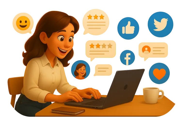 Profesionales de Metacom Inbound monitorizando menciones online para construir y proteger la reputación digital de una empresa