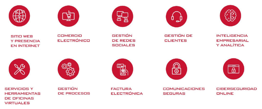 Ilustración digital de un autónomo recibiendo el Kit Digital, simbolizando apoyo gubernamental para digitalización de pymes