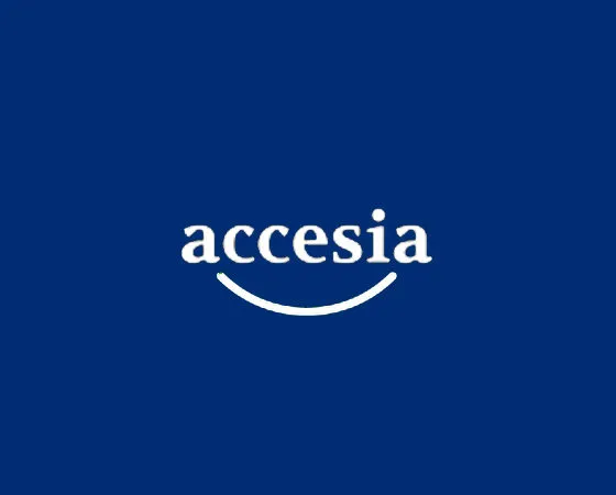 Logotipo de Accesia, diseño de imagen corporativa para la Clínica Dental Dra. Jaume en Sant Cugat, Barcelona, mejora la presencia online y profesionalismo de la clínica dental.
