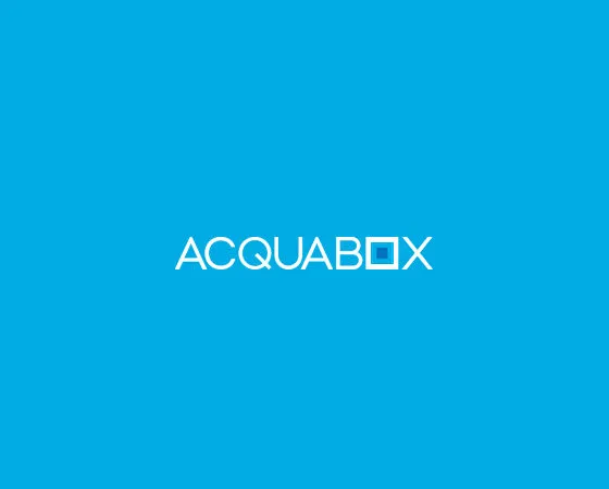 Logotipo de Acquabox, una empresa para la que la Clínica Dental Dra. Jaume realizó un proyecto de imagen corporativa en Sant Cugat del Vallès.