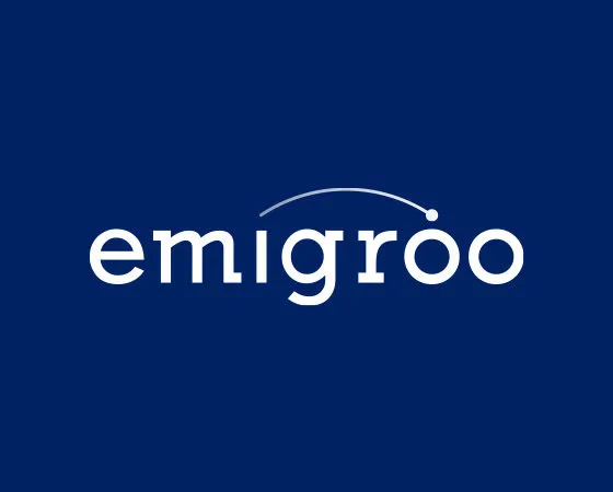 Logotipo de Emigroo, empresa especializada en diseño de imagen corporativa y desarrollo web para clínicas dentales como la Dra. Jaume en Sant Cugat.