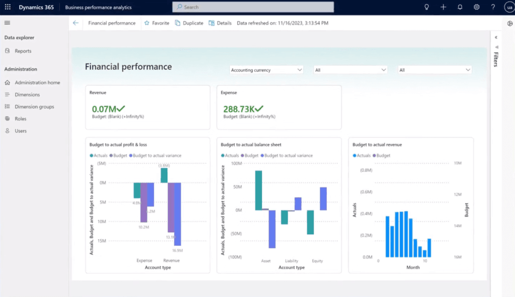 Ilustración de Microsoft Dynamics 365, un ejemplo de sistema ERP, mostrando la integración de procesos empresariales y la planificación de recursos de la empresa.