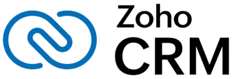 Logotipo de Zoho CRM. Un software robusto y versátil que optimiza la gestión de clientes y la automatización de ventas para empresas de inbound marketing.